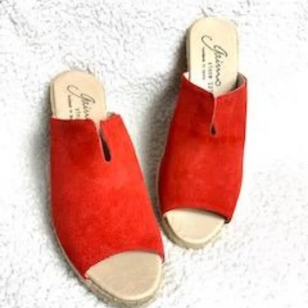 GAIMO Suede Wedge Espadrilles